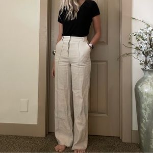 Boutique Cream Linen Pants